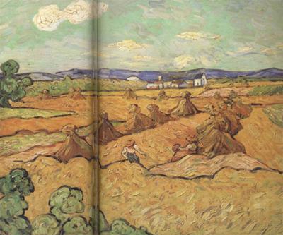 Vincent Van Gogh Wheat Stacks with Reaper (nn04) Spain oil painting art